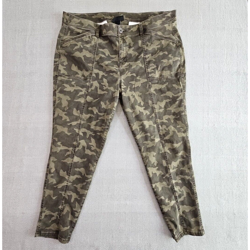 Lane Bryant Camoflauge‎ Moto Jeans Size 24 (W44 L29) Green EUC Motocore Hunting